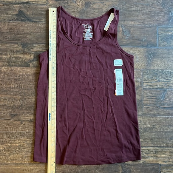 Time and Tru Women’s Maternity Sleeveless Tank Top Size Small (4-6) Rustic Plum - Picture 7 of 11
